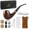 Pipe à tabac en verre à spirale pour herbes sèches tube de brûleur et