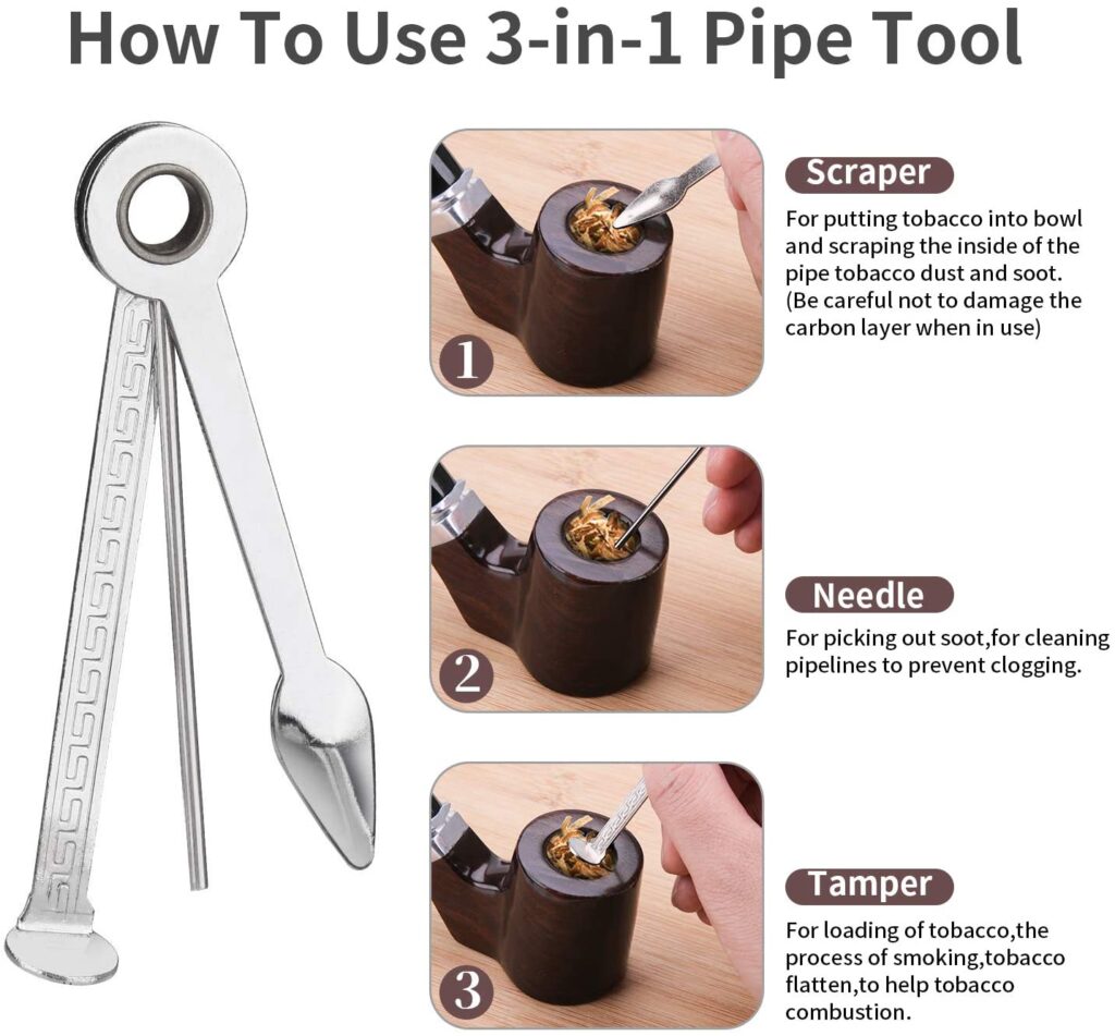 Pipe En Bois De Poirier Joyoldelf - Set Complet Avec Support Et Accessoires - 25cm
